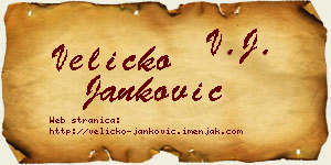 Veličko Janković vizit kartica